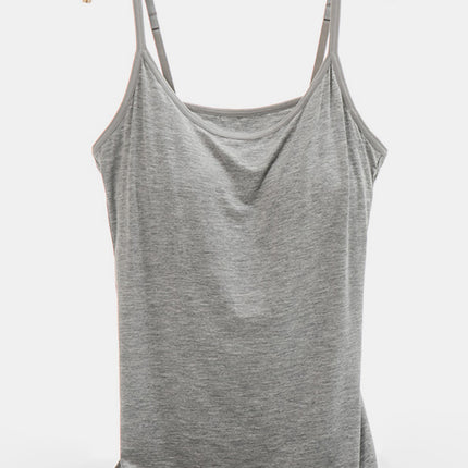 Scoop Neck Adjustable Strap Cami