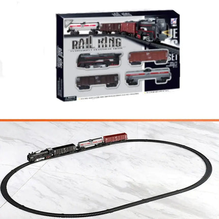 Simulation Electric Train Model with Track Railway Toys Battery Operated Classical High-speed Rail train toys for children