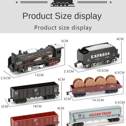 Simulation Electric Train Model with Track Railway Toys Battery Operated Classical High-speed Rail train toys for children