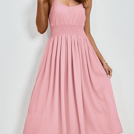 Scoop Neck Midi Cami Dress