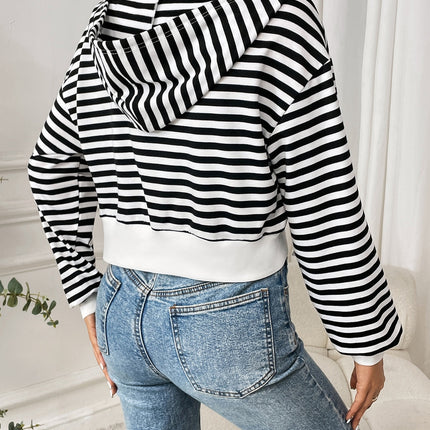 Striped Zip Up Long Sleeve Jacket