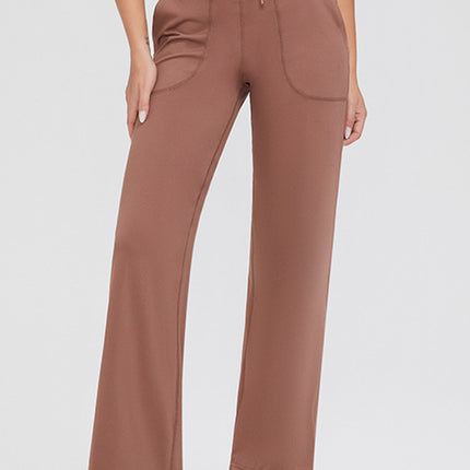 Basic Bae Full Size Drawstring High Waist Pants with Pockets