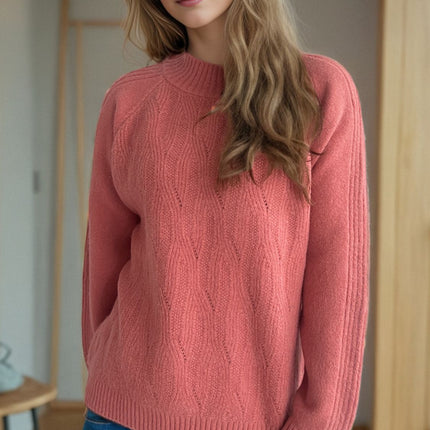 Mock Neck Long Sleeve Sweater