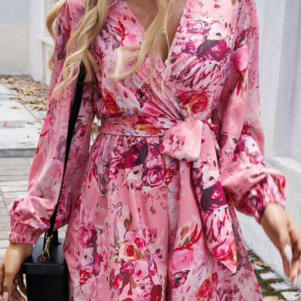 Tied Surplice Long Sleeve Romper