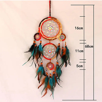 2023 New Dream catchers Retro 5 Ring Dream Catchers Home Decoration Indians Natural Stone Tree of Life Dreamcatcher Wall Hanging