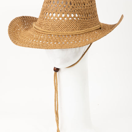 Fame Rope Strap Straw Braided Hat