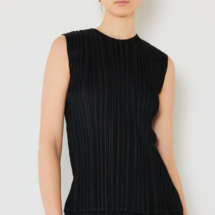 Marina West Swim Pleated Sleeveless Crewneck Tank