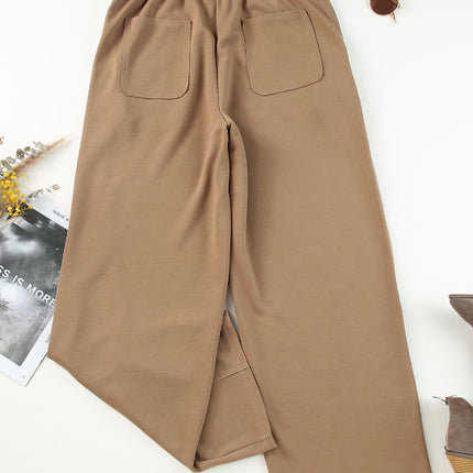 Elastic Waist Sweatpants with Pockets