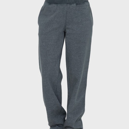 Mono B Elastic Waist Fleece Pants with Pockets