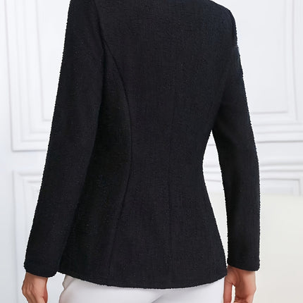 Single-Breasted Lapel Collar Blazer