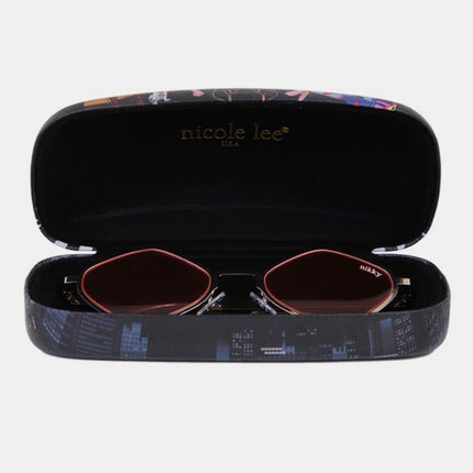 Nicole Lee USA Metal Frame Geometric Sunglasses