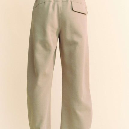 Davi & Dani Drawstring Wide Leg Sweatpants