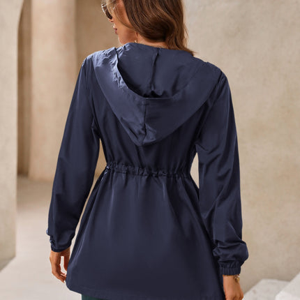 Outdoor Waterproof Long Sleeve Hooded Windbreaker