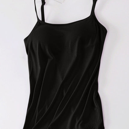 Scoop Neck Adjustable Strap Cami