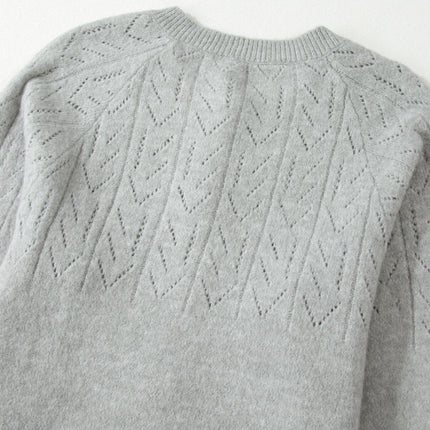 Openwork Button Down Long Sleeve Cardigan - Vickie Lynn's