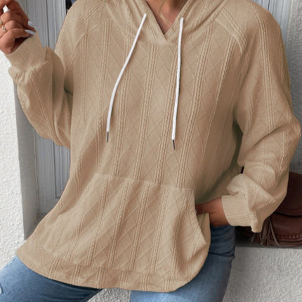 Full Size Drawstring Long Sleeve Hoodie