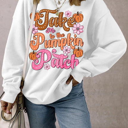 Letter Graphic Long Sleeve Sweatshirt