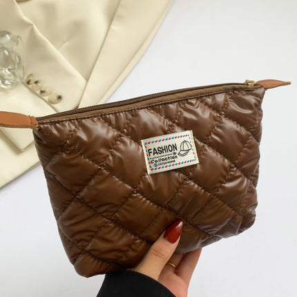 Solid Quilted Clutch with Zipper