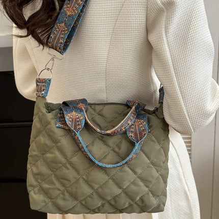 Bubble Textured Printed Strap Handbag