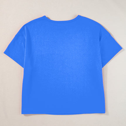 Pocketed Round Neck Short Sleeve T-Shirt