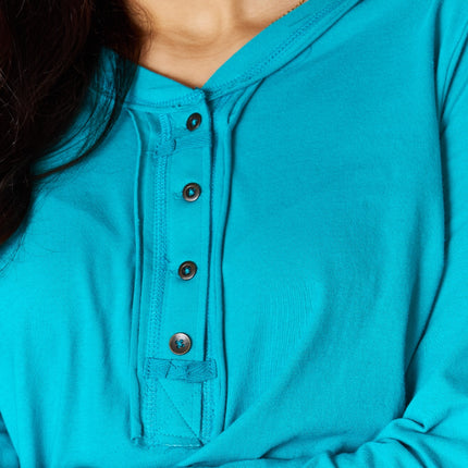 Zenana Exposed Seam Thumbhole Long Sleeve Top