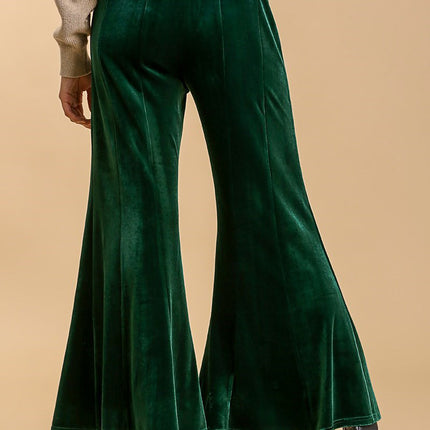 Umgee High Rise Elastic Waist Flare Pants