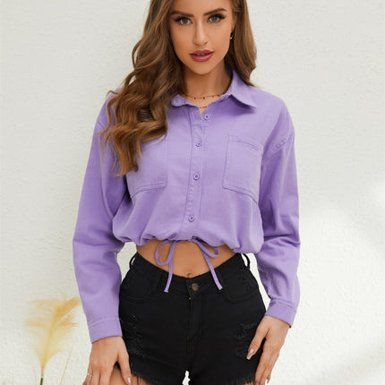 Collared Neck Long Sleeve Shirt