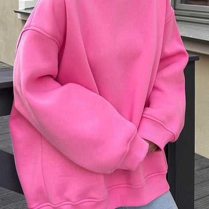 Oversize Round Neck Dropped Shoulder Sweatshirt