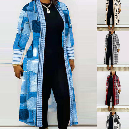 Abrigo Gabardina holgada con costuras de manga larga