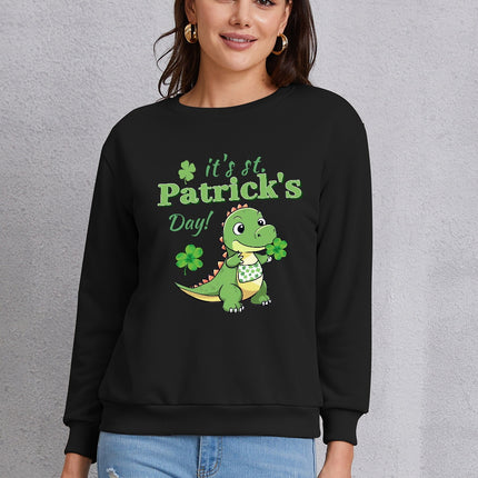 IT'S ST. PATRICK'S DAY Graphic Round Neck Sweatshirt