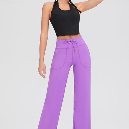 Basic Bae Full Size Drawstring High Waist Pants with Pockets