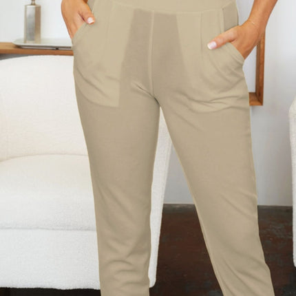 Pocketed High Waist Skinny Pants