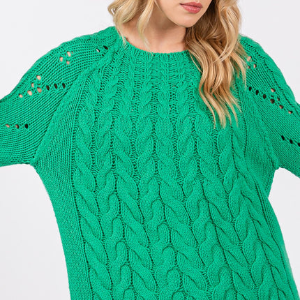 SAGE + FIG Cable-Knit Long Sleeve Sweater