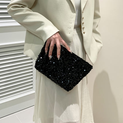 Sequin Clutch with Zipper