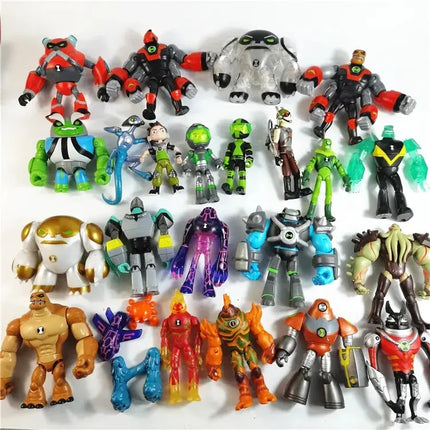Genuine Ben Tennyson 10 Anime Figure Doll Monster Figure Toys Ben10 Omnitrix Table Ornaments Gifts for Children