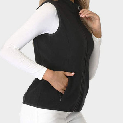 Zip Up Turtleneck Vest with Pockets