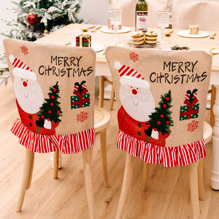 2-Pack Christmas Snowman Chair Covers