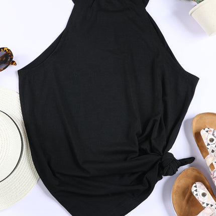 Letter Graphic Round Neck Tank