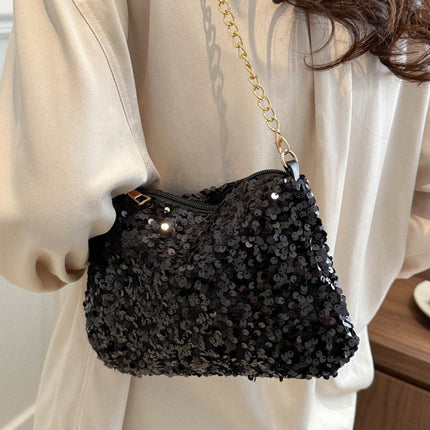 Sequin Removable Strap Shoulder Bag