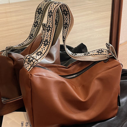 PU Leather Adjustable Strap Crossbody Bag
