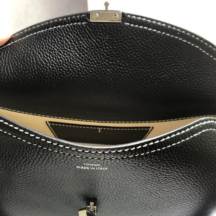 Swedish niche Toteme ladies lychee grain cowhide T-lock buckle simple commuting large-capacity shoulder Messenger bag clutch