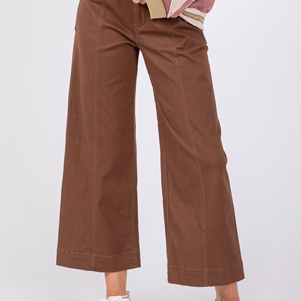 SAGE + FIG Wide Leg Cropped Pants