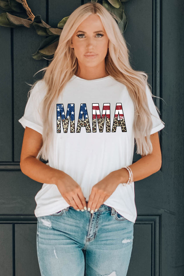 MAMA Round Neck Short Sleeve T-Shirt - Vickie Lynn's