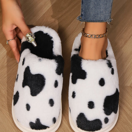 Animal Print Faux Fur Slippers