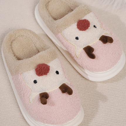 Elk Furry PVC Flat Slippers