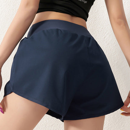 Slit Active Shorts with Pockets