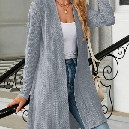 Open Front Long Sleeve Cardigan