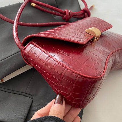 PU Leather Texture Crossbody Bag