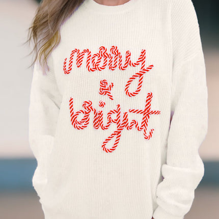 MERRY & BRIGHT Round Neck Sweater