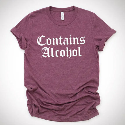 Contiene Alcohol camiseta gótica mujer casual manga corta oscuro nervioso Grunge 90s moda camisetas Vintage negro Top camisetas Dropshipping